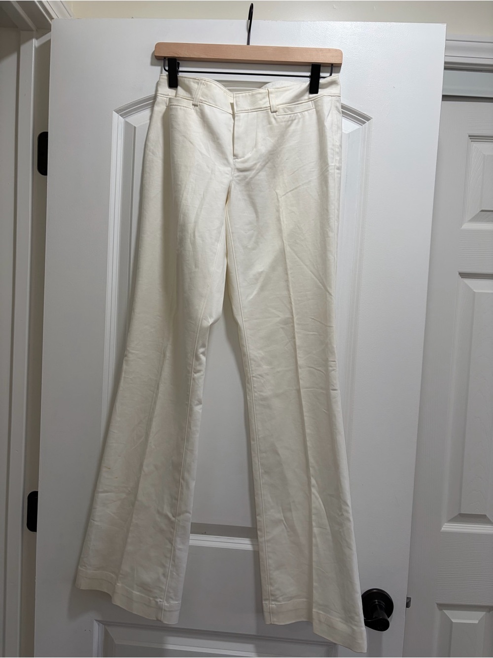 NWT Banana Republic White Flare Pants Size 2 | Cotton Stretch Bell Bottom Trouse